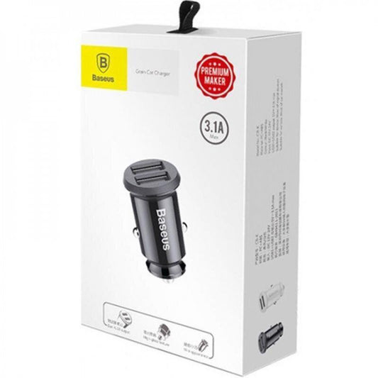 Car Charger 15.5W 2U Baseus (CCALL-ML) Grain – CCALL-ML01 Black