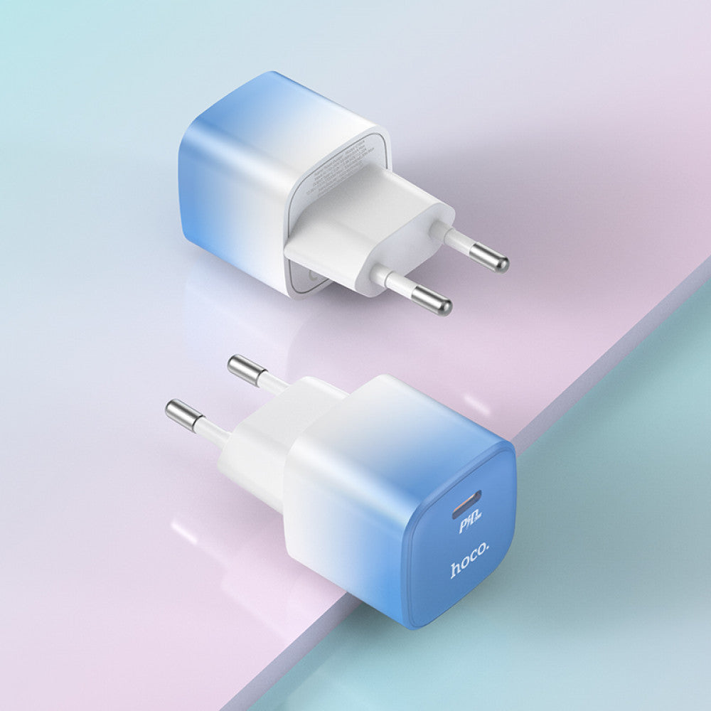Home Charger | 20W | PD3.0 – Hoco C101A – Ice Blue