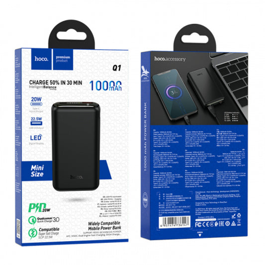 Power Bank 10000 mAh – Hoco Q1 – Black