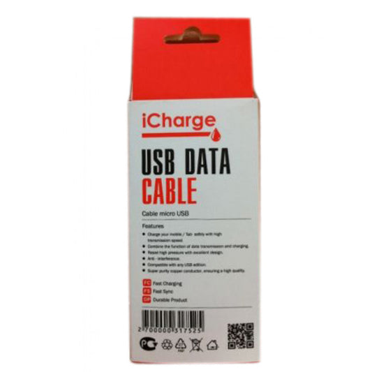 Lightning cable 2A (1m) - iCharge_White