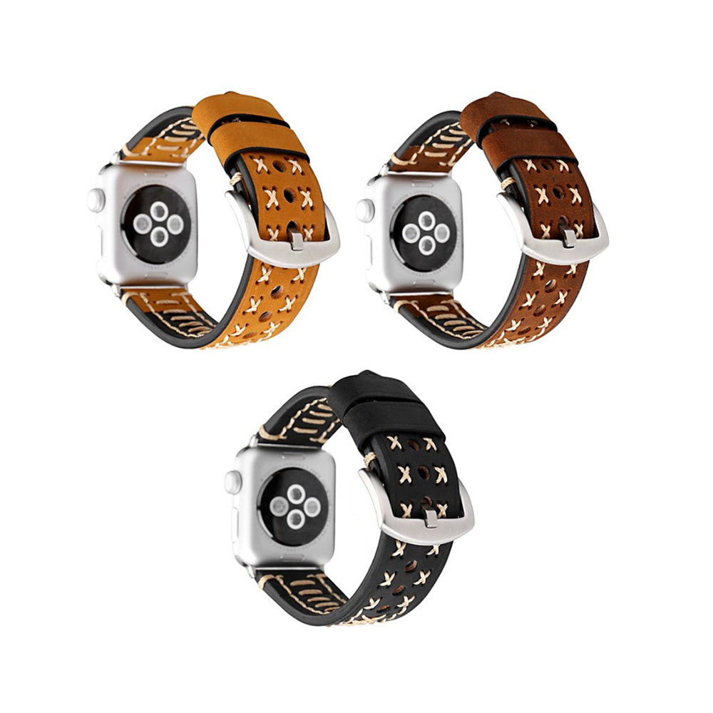 Reminets Vintage Handmade Genuine – Apple Watch 42 mm | 44mm | 45mm | 49 mm - Brown