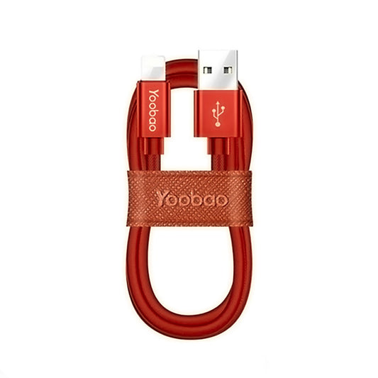 Lightning cable 2.4A (1m) – Yoobao YB428 – Red