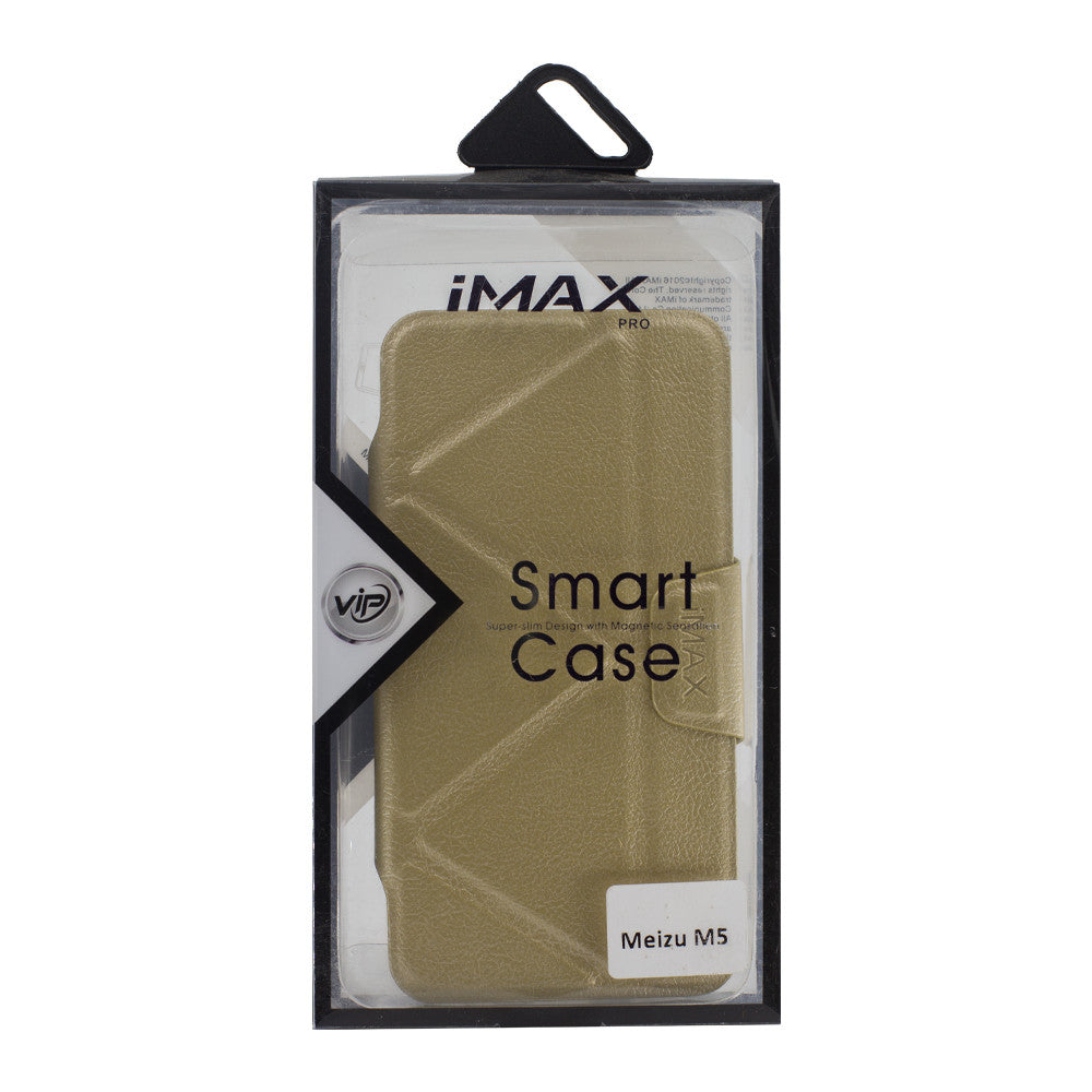 Leather Book Case – Samsung A8 2018(A530) – iMax b – Gold