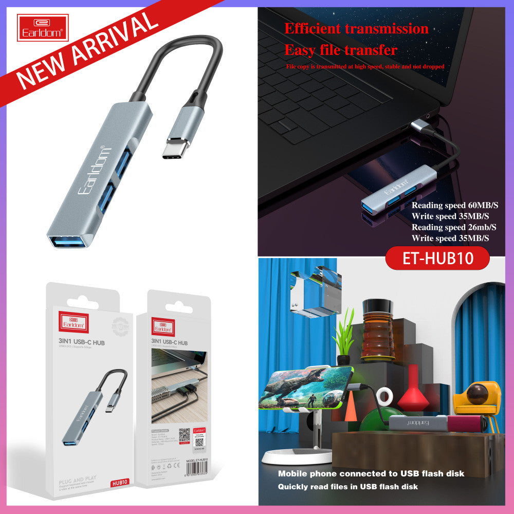 HUB USB C - Earldom ET-HUB10