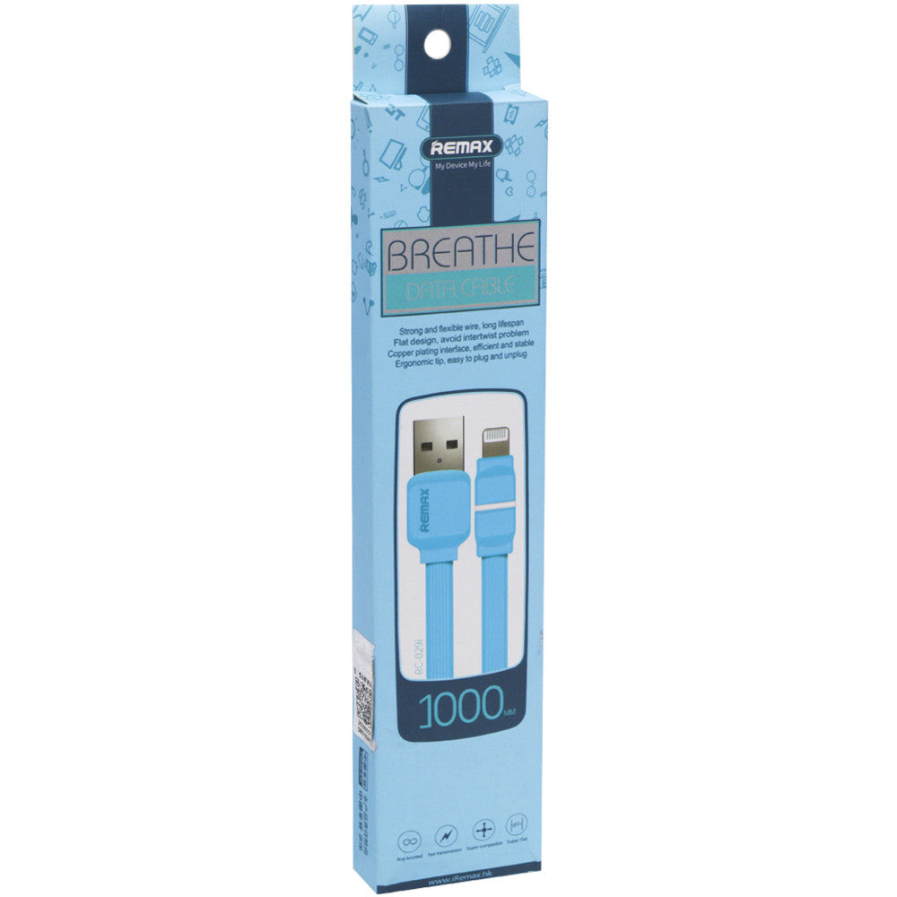 Lightning cable 2.1A (1m) - Remax (RC-29i) - Black