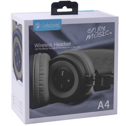 Bluetooth headphones – Celebrat A4 – Black