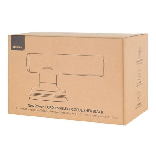 Cordless Electric Polisher Baseus (CRDLQ-B01) New Power Black(Include: flat foam pad 1+waffle foam polishing pad 1+polishing wool pad 1+Type-C )