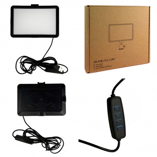 LED video light lamp | 16 cm 6" | 4 color filters | 120 Lights | USB | 12W,2V