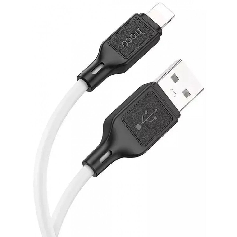 Кабель Lightning 2.4A (1m) — Hoco X90 Cool silicone — White