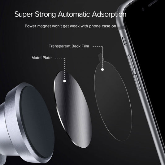 Set of metal plates for magnet holders 2 pcs (rectangular + round)