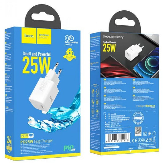 Home Charger | 25W | PD3.0 – Hoco N19 – White