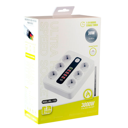 Life filter 5U | 6P | 1C | 3000W | 2m - BKL-11EU