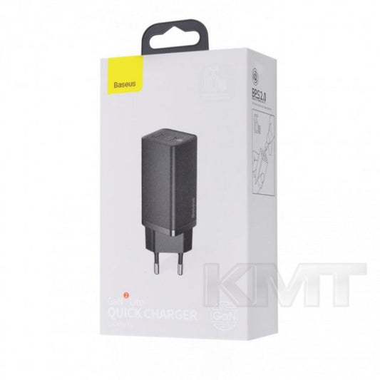 Home Charger | 65W | GaN2 | 1U | 1C – Baseus (CCGAN2L-B) Lite Quick Charger – CCGAN2L-B01 Black