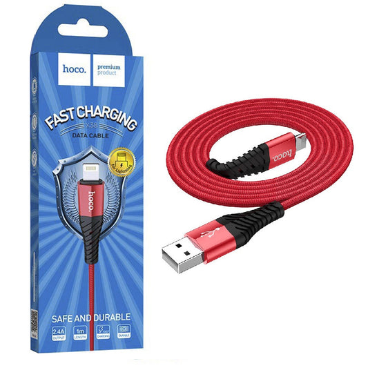 Lightning Cable 2.4A (1m) — Hoco X38 — Red