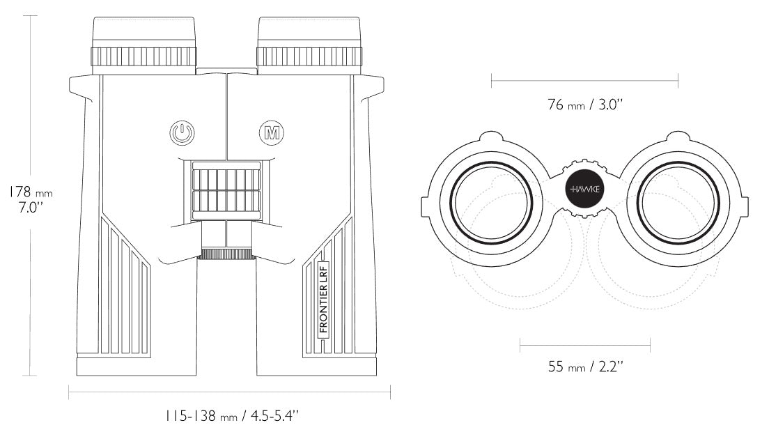 Dalekomir Hawke Frontier LRF 2300 10x42 Green (38615)