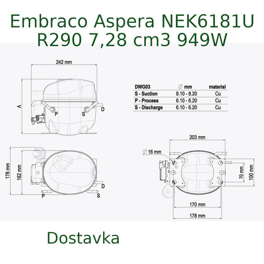 Embraco Aspera NEK6181U