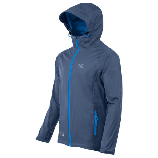Men's Windbreaker Highlander Stow & Go Pack Away Rain Jacket 6000 mm Navy L (JAC077-NB-L)