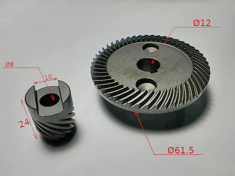 180-disc angle grinder gears pair d61*12 h24*d8 w10 – Dostavka