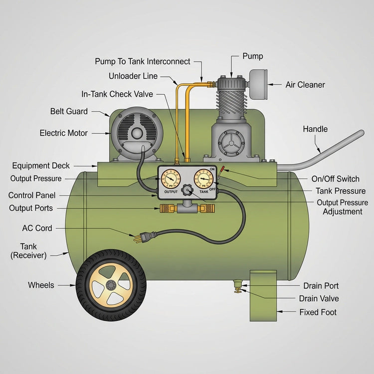 Запчасти для воздушного компрессора