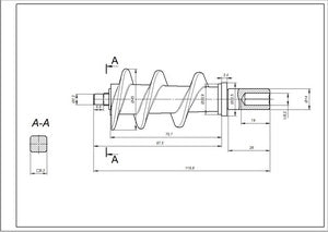 Auger for meat grinder OR-MG02-27 (with seal)