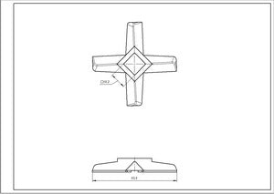 Zelmer grinder knife 00755469 D=54mm s=9mm Hole=10x10mm NR8 ZMMA018X (A863107.00)