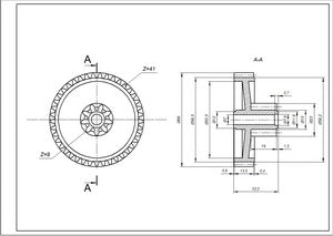 Medium gear for Zelmer \ Bosch 187.0004 00793636 grinder