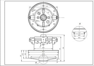 Двигатель для пылесоса Samsung DJ31-00097B 1900W D=135/84мм H=34/110мм (с выступом)