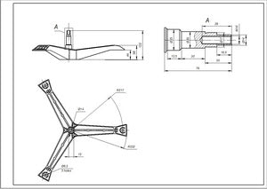 Drum cross section for washing machine Samsung DC97-01819B L=80mm