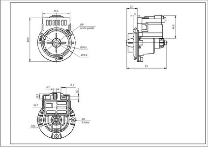 Помпа (насос) для пральної машини M231 RS0789 Askoll 40 Вт M325 (мідна обмотка, контакти роздільні ззаду)