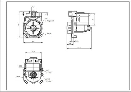 Помпа (насос) для пральної машини Indesit C00266228 Askoll 40 Вт М325 (контакти спарені спереду, на 3 засувки)