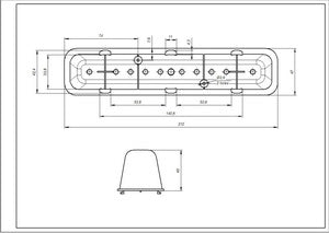 Activator, drum edge for Beko washing machine L=213mm 2827760100