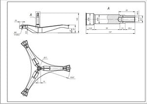 Drum cross section for washing machine Samsung DC97-15183A L=107mm