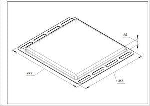 Enamel tray for Ariston, Indesit oven C00137834 (C00081577)