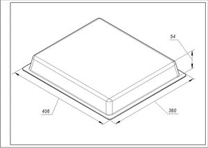 Enamel tray AC036 for Gorenje oven 406x360x54mm 334773 (691334)