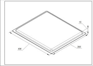 Enamel tray AC037 for Gorenje oven 406x360x15mm 334774 (691338)