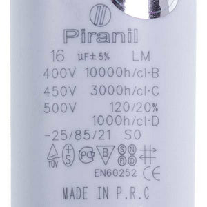 Start Capacitor CBB60 16uF 450V in.co. for washing machine