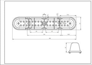 Activator, drum edge for washing machine Atlant L=225mm 773522401700