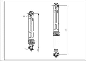 Shock absorber for washing machine Samsung 80N DC66-00531C