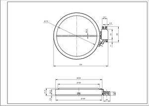 Hot plate for glass ceramic surface Indesit 1800W C00139036