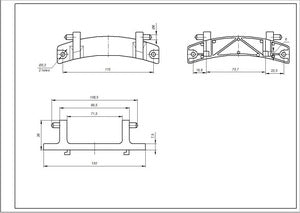 Door hinge for Bosch washing machine 00171269