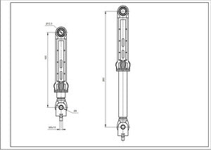 Tank shock absorber (2 pcs) for washing machine 100N Indesit C00309597 (C00140744)