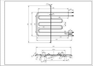 Top grill (grill) for Indesit oven C00081591 2800W (556+2250W)