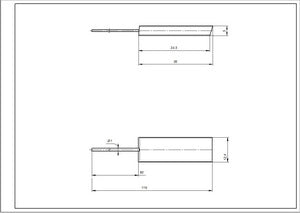 Motor brushes for Bosch washing machine, rod (without housing) 12.5x5x36mm (2 pcs.)