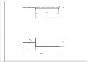 uni155-540 Motor brushes (2 pcs) for washing machine 13.5x5x40mm