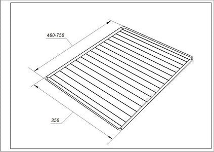 Решітка розсувна для духовки 460-750x350mm 300CU80 (універсальна)