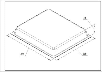 Емальоване деко AC017 для духовки Gorenje 456x360x54mm 242135
