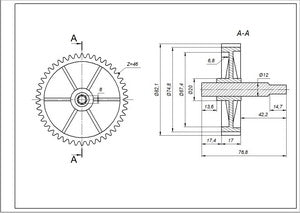 Gear for a grinder