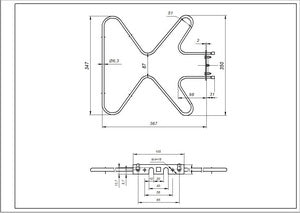 Lower pan for Hansa 8001783 1300W oven