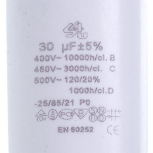 Washing machine start capacitor CBB60 30uF 450V