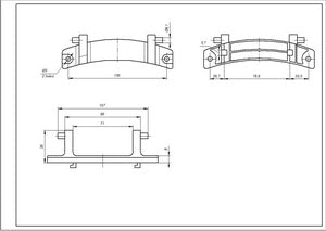 Hatch hinge for Candy 49001262 washing machine